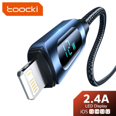 Toocki Cable USB para iPhone 14 13 Pro Max cargador rápido cargadores Cable 2M 2.4A Cable USB para iPhone 12 11 X XR 8 7 6