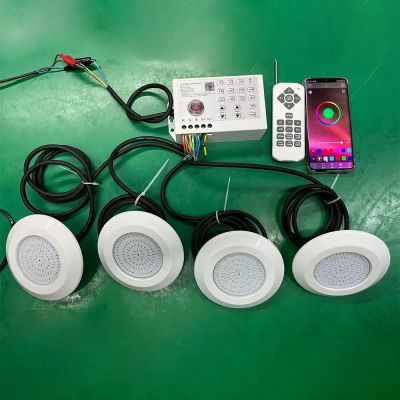 Luz LED RGB para Piscina, 12W, Bluetooth, Control por aplicación, luz subacuática para exteriores/interiores, fuente, lámpara de paisaje, Piscina, Luz, foco