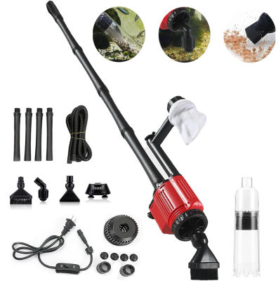 Kit de Sifón Limpiador de Grava para Acuarios, Herramienta de Limpieza Automática 6 en 1 para Peceras, Aspiradora Eléctrica Extraíble para Cambio de Agua/Eliminación de Detritos/Lavado de Arena