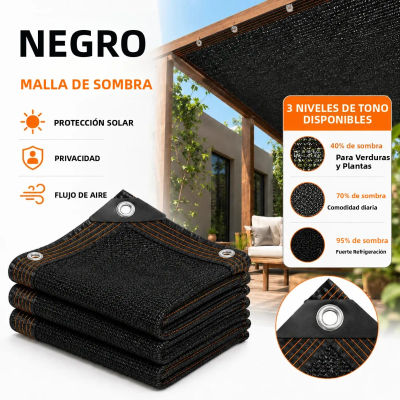 Malla de Sombra HDPE 40%-95% Anti-UV, Tela de Protección Solar para Jardín e Invernadero, Cubierta para Plantas, Malla de Bloqueo Solar para Exteriores