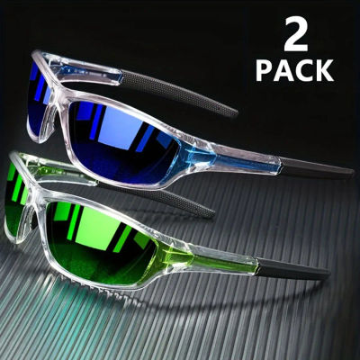 2 pares de gafas de sol polarizadas deportivas para hombre, gafas de sol ligeras con visión nocturna para hombre, gafas de sol con espejo para ciclismo, conducción, pesca