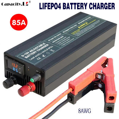 Cargador de batería de litio de 12v 100A 60a 30A 20A 40A 50A cargador rápido con corriente ajustable 100V-240V para batería de litio Lifepo4