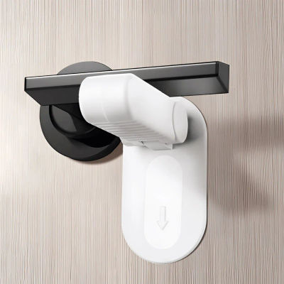 Cerradura de varilla de puerta de plástico, manija Universal antiapertura, cerradura de seguridad para niños y bebés, sin perforación, botón oculto multifuncional