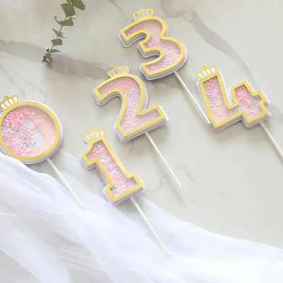 Vela de Cumpleaños con Lentejuelas, Número Digital del 0 al 9, Decoración para Pastel, para Niñas, Niños y Bebés