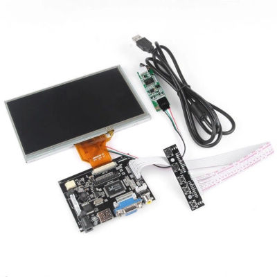 7 Inch TFT LCD Monitor para Raspberry Pi panel tactil + placa control HDMI VGA 2AV