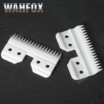 WAHFOX-Juego de cuchillas de cerámica de repuesto para cortaúñas Oster A5 18 dientes con caja 2