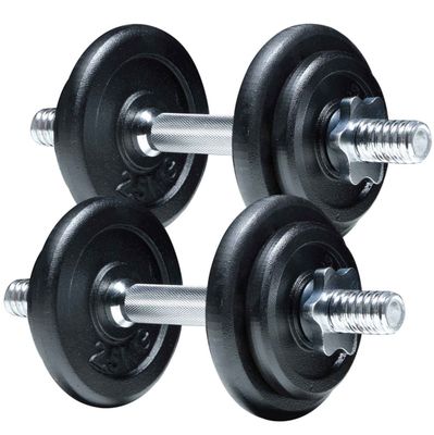 Fit'n Shape Justerbar Håndvægt, 20kg, jernplader