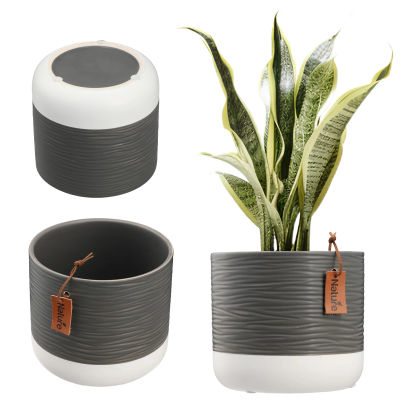 Keramik Urtepotte - Potteskjuler - Ø 12 cm - Medium - Mørkegrå