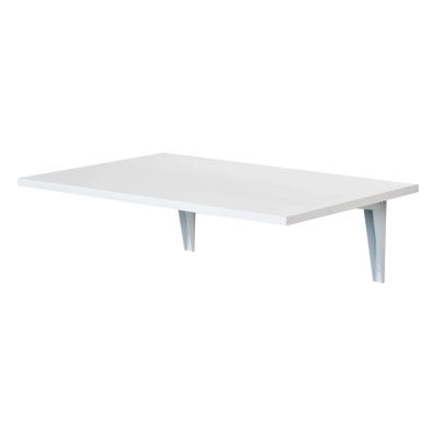 Vägghängt fällbord - Väggmonterat klaffbord - Trä - Rektangulär - Utrymmesbesparande - 60x40x20 cm - Vit
