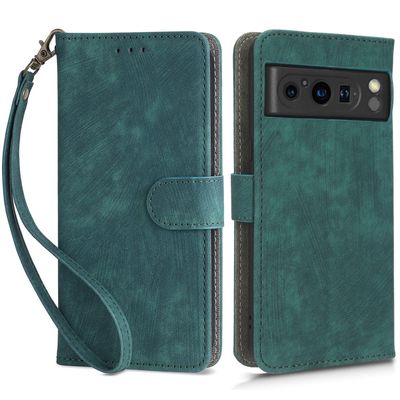 SKALO Google Pixel 8 Pro Flip Cover m. pung i PU-læder - Grøn