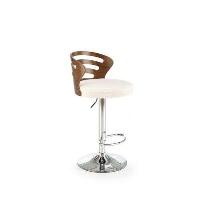 H109 Barstol, Creme / Valnød