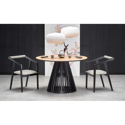 MIYAKI bord Naturlig eg, ben Sorte