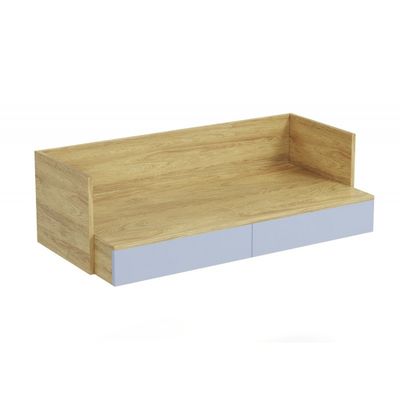 MOBIUS skrivebord 2S - hikora eg/Lyseblå