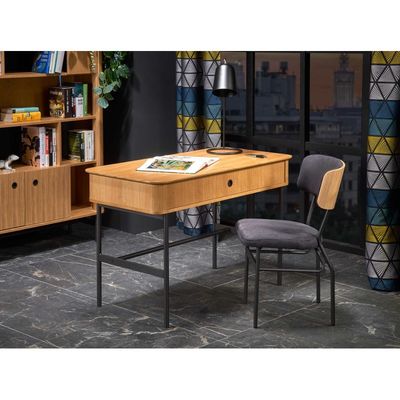 SMART B-1 skrivebord - Naturlig eg - Sort