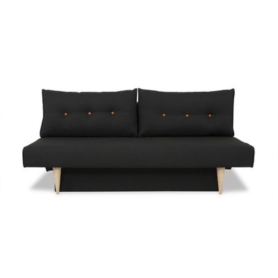 Vega sovesofa - 187 X 90 cm - Sort Portland 100 og vendbar hynde