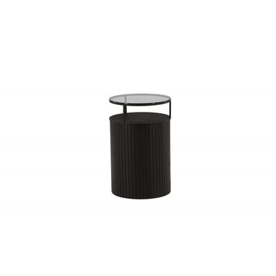 Bovall Sidebord - Sort og Transparent