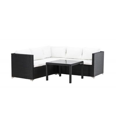 Kuba Have Hjørnesofa Sæt - Sort