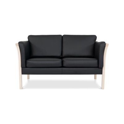 Dragør 2 pers. sofa - Sort bonded læder