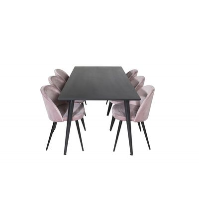 Dipp Spisebordssæt - Sort og Pink
