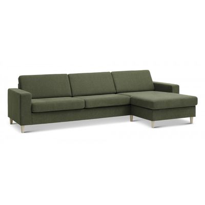 Thomas vendbar XL chaiselongsofa 308cm - Austin Winter Mos Grøn