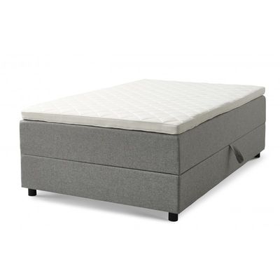 SPACE 7-Zonet 120x200 cm Boksmadras seng med opbevaring lysegrå