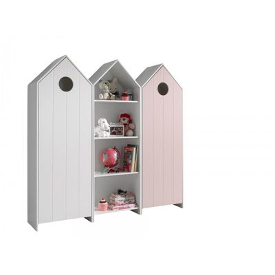 Børneskab sæt med 3 skabe – Casami, flerfarvet