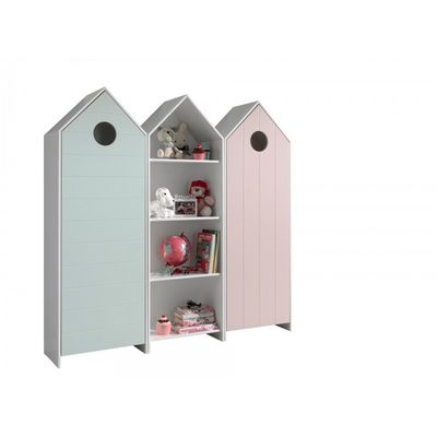 Børneskabssæt med 3 skabe – Casami, flerfarvet