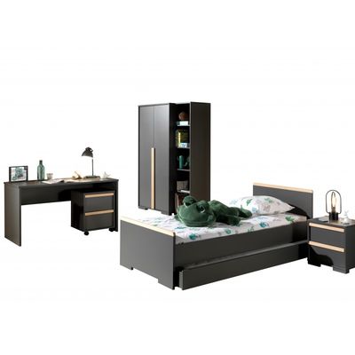 Børneværelsessæt London (90×190/90×200) – Antracit