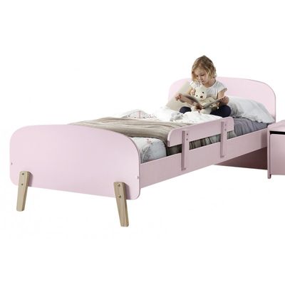 Børneseng med sengehest 90 x 200 cm – Kiddy, lyserød