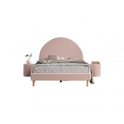 Polstret sengesæt til børneværelse – Moon sæt 140 × 200 cm, lyserød