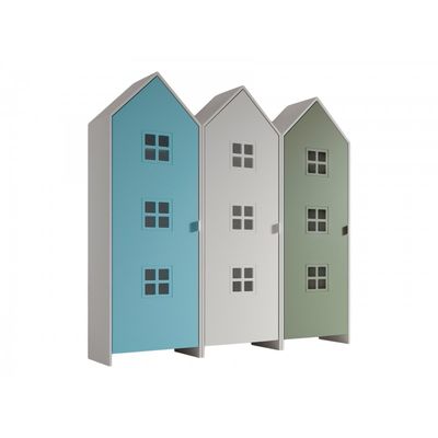 Børneskab sæt – Casami Bruges, flerfarvet (3 skabe)