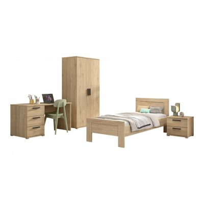 Børneværelse sæt Sam 90 x 200 cm – eg