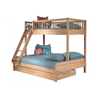 Køjeseng familie med udtræk – Forrest Oak, eg (140×200 + 90×200)