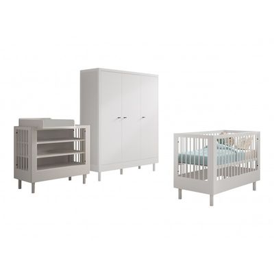 Babyværelse sæt i bøg – Forrest Beech, 60 × 120 cm, hvid