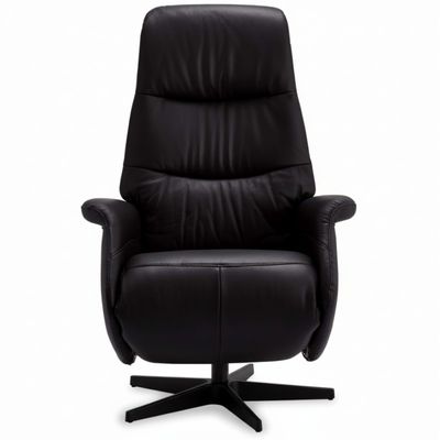 Delta Lænestol - Sort ægte Læder