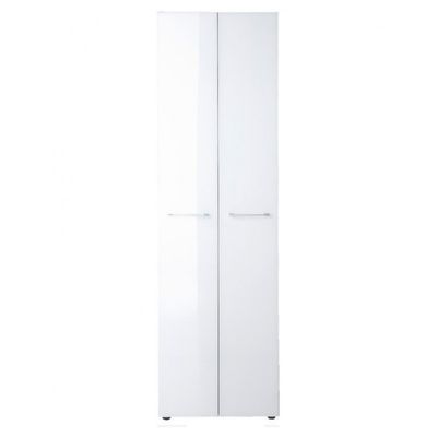 Safina klædeskab 59 cm 2 låger - Hvid/Glas
