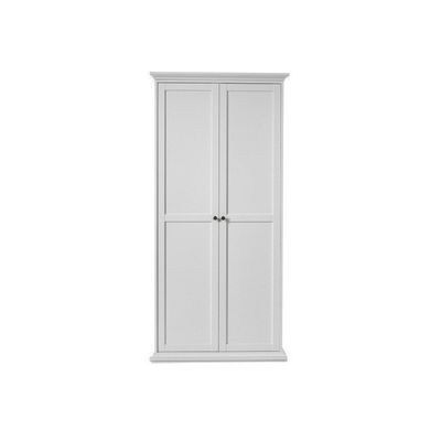 Bordeaux garderobeskab 96cm 2 låger - Hvid