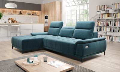 CALVARO Chaiselongsofa Turkis venstrevendt