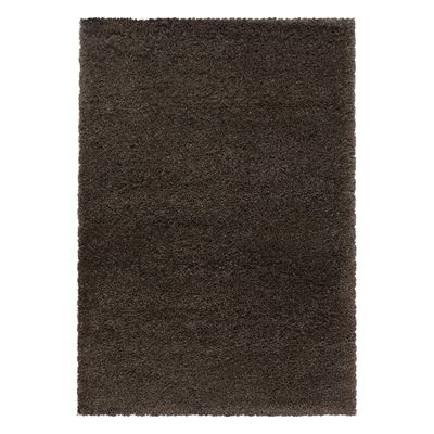 Fluffy tæppe - Brun - 120X120 (Rundt)
