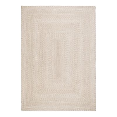 Menorca Tæppe - Flettet tæppe i sand - lavet af 100% genanvendt plastik 140x200 cm