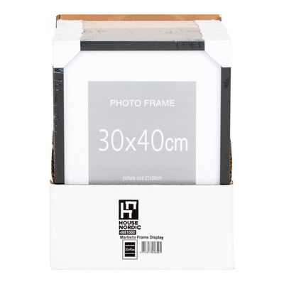 Marbella Ramme Display - Ramme 30x40, 10 stk. sort og 5 stk. natur