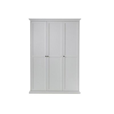 Bordeaux garderobeskab 138 cm 3 låger - Hvid