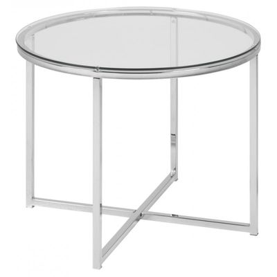 Cross hjørnebord klar glas
