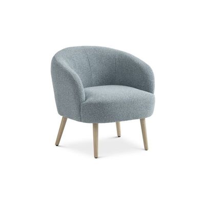 Conrad loungestol EGG BLUE Vista stof med Natur Træben