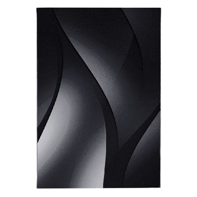Plus 8010 tæppe - Sort - 80X150