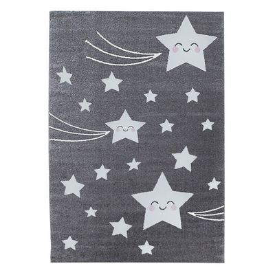 Børnetæppe Kids 610 - Grå - 120X120 (Rundt)