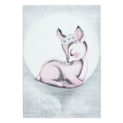 Bambi 850 børnetæppe - Pink - 160X160 (Rundt)