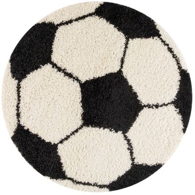 Fun 6001 Rundt børnetæppe - Sort - 100X100 (Rundt)
