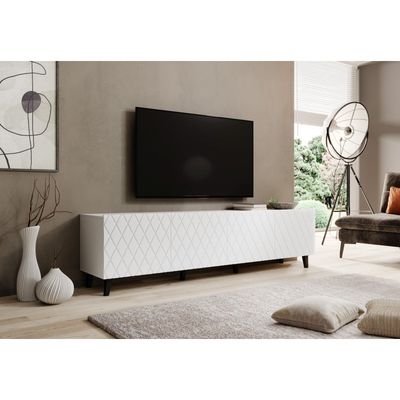 TV bord ASTI mat Hvid / mat Hvid