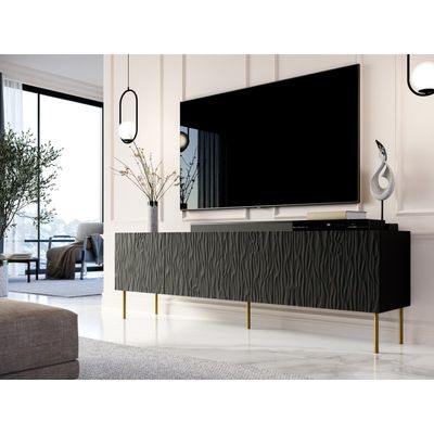 JUNGLE TV bord 190cm - Sort mat